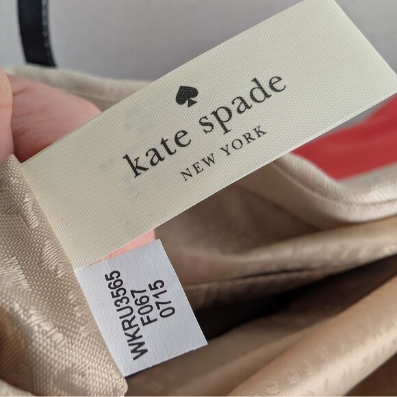 Kate Spade Canvas Tote "Double or Nothing" Pink Beige - Picture 5 of 8